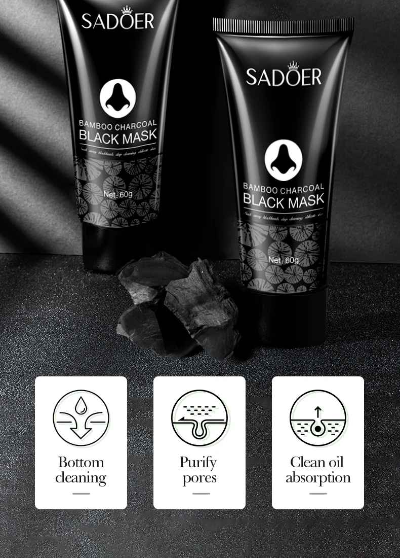 Bamboo Charcoal Blackhead Peel-Off Mask – Deep Cleansing Pore Care for Nose & T-Zone