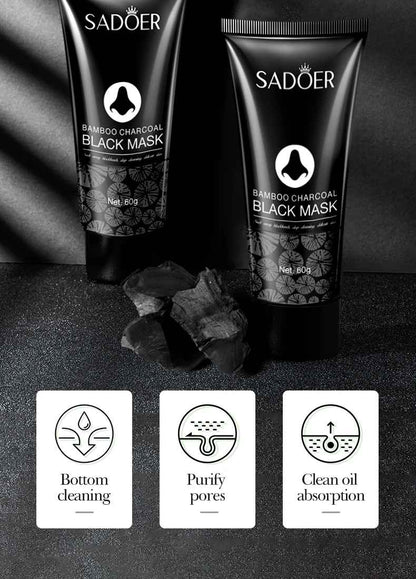 Bamboo Charcoal Blackhead Peel-Off Mask – Deep Cleansing Pore Care for Nose & T-Zone