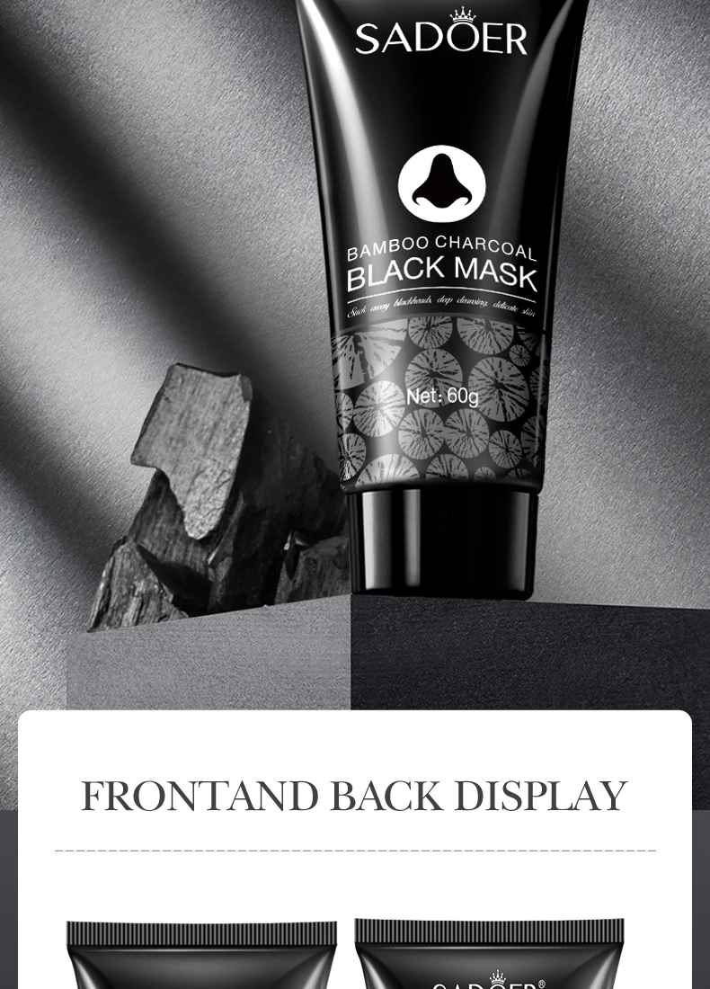 Bamboo Charcoal Blackhead Peel-Off Mask – Deep Cleansing Pore Care for Nose & T-Zone